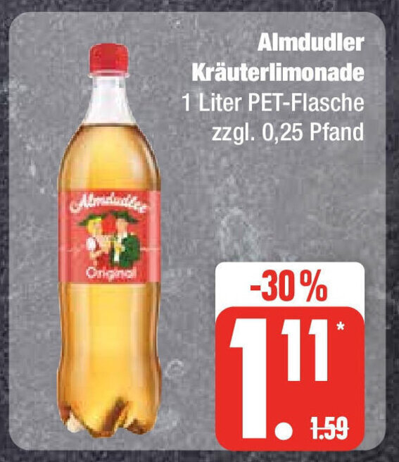 Edeka Almdudler Kräuterlimonade 1 Liter Angebot
