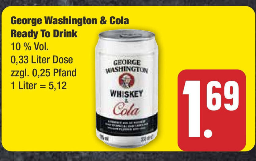 Edeka George Washington & Cola Ready To Drink 0,33 Liter Angebot