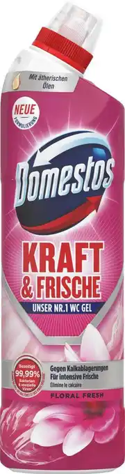 dm drogerie Domestos wc-reiniger gel kraft & frische floral fresh Angebot