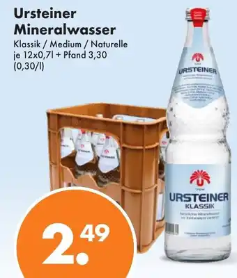 Trink und Spare Ursteiner Mineralwasser Klassik / Medium / Naturelle je 12x0,7l Angebot