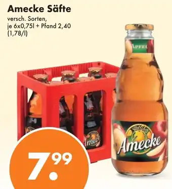 Trink und Spare Amecke Säfte versch. Sorten, je 6x0,75l Angebot