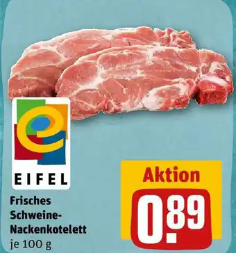 REWE EIFEL Frisches Schweine-Nackenkotelett je 100 g Angebot