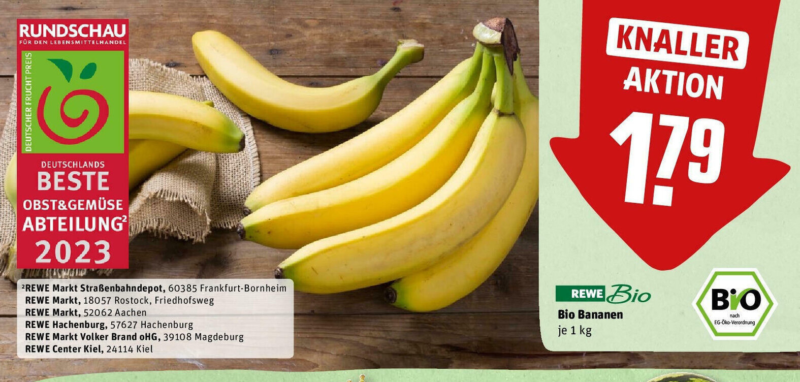 REWE Bio Bananen je 1 kg Angebot