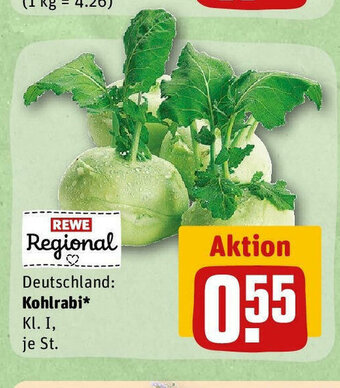 REWE Deutschland: Kohlrabi* Kl. I, Angebot