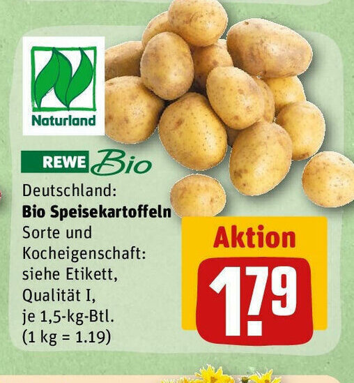 REWE Bio Speisekartoffeln 1.5kg Angebot