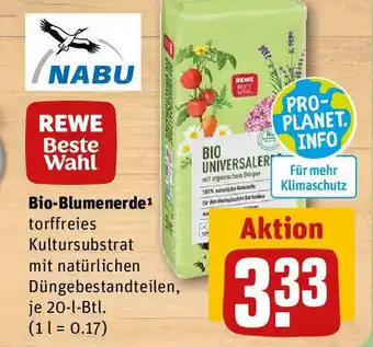 REWE NABU Bio-Blumenerde1¹ 20L Angebot