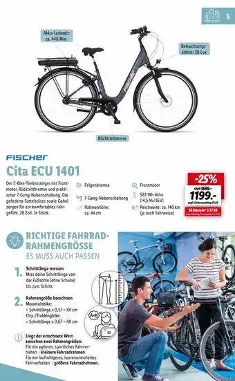 Lidl FISCHEr Cita ECU 1401 E-Bike-Tiefeinsteiger Angebot