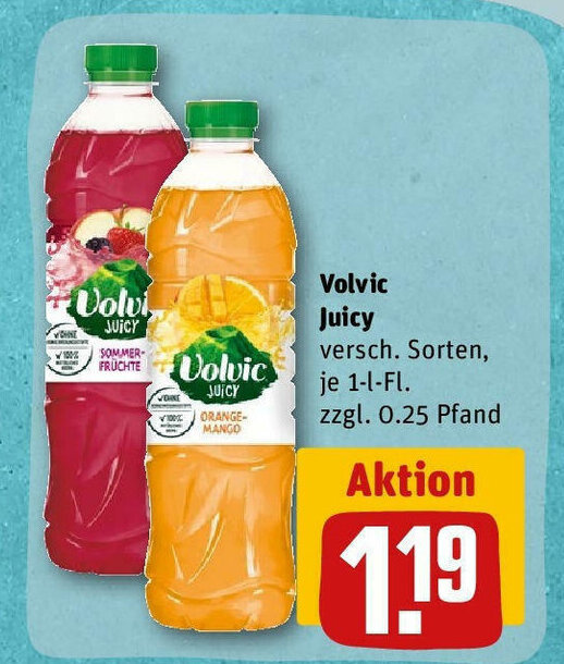 REWE Volvic Juicy versch. Sorten, je 1-l-Fl. Angebot