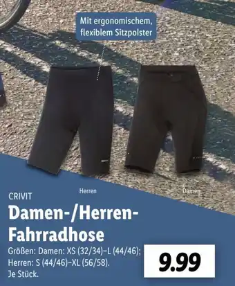 Lidl CRIVIT Damen-/Herren-Fahrradhose Angebot