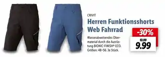 Lidl CRIVIT Herren Funktionsshorts Web Fahrrad Angebot