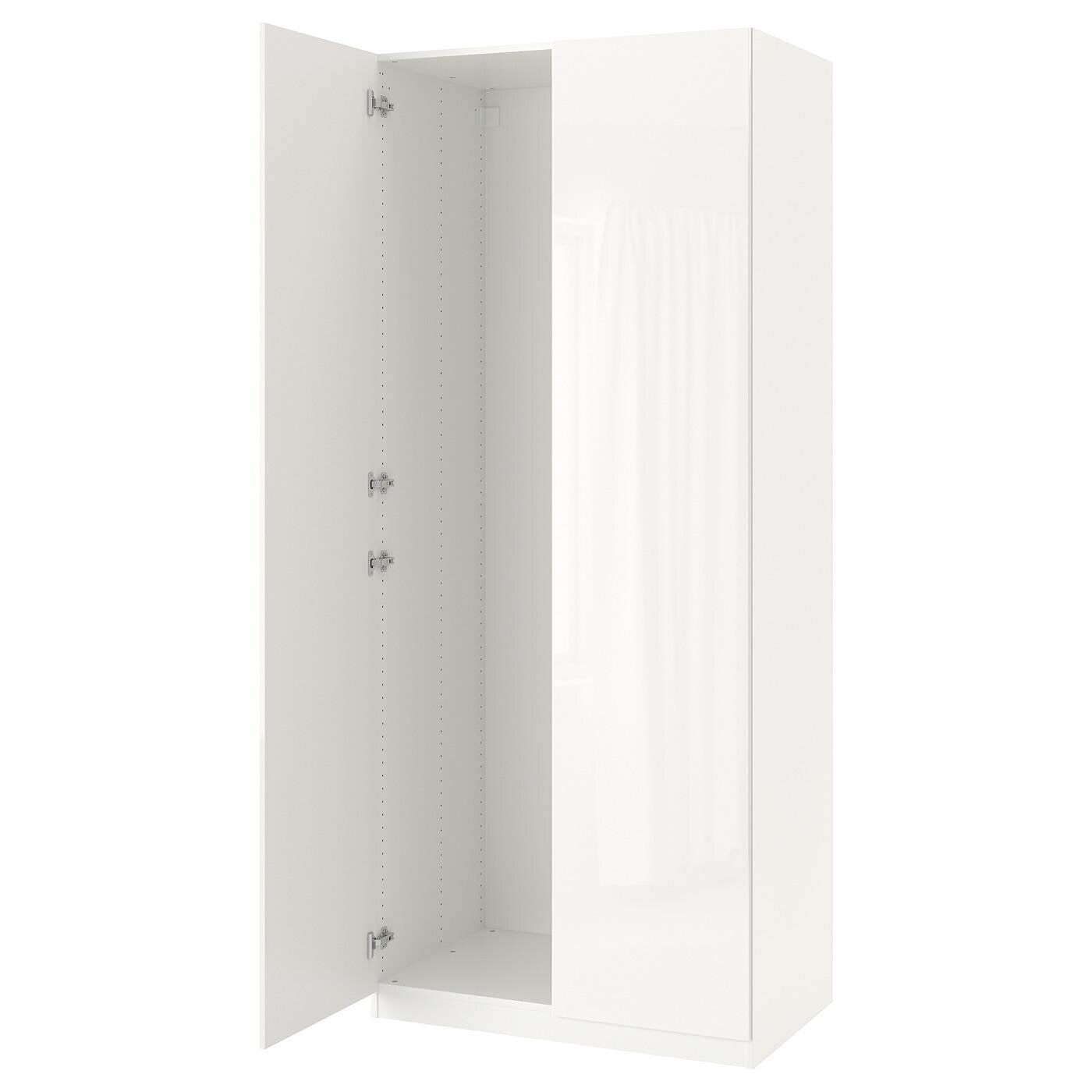 IKEA Pax schrank mit 2 türen weiß/fardal hochglanz/weiß 100x37x236 cm Angebot