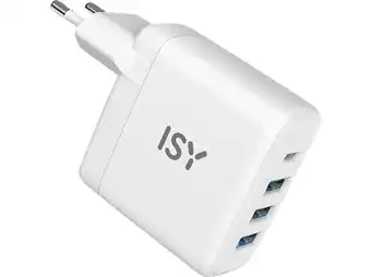 MediaMarkt Isy iac-5045, usb-c power delivery schnellladegerät universal 45 watt, weiß Angebot