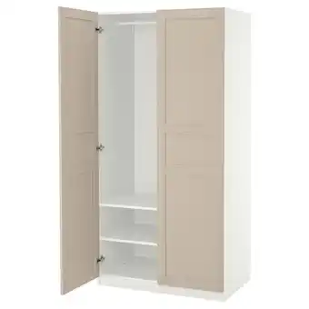 IKEA Pax / flisberget kleiderschrank hellbeige 100x60x201 cm Angebot