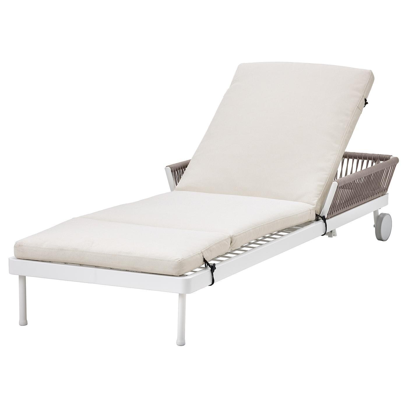 IKEA Segerön sonnenliege für draußen weiß/beige/frösön/duvholmen beige Angebot