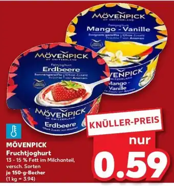 Kaufland MÖVENPICK Fruchtjoghurt je 150-g-Becher (1 kg = 3.94) Angebot
