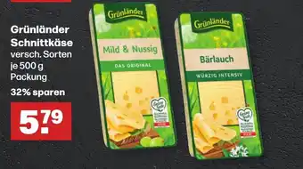 Handelshof Grünländer Schnittkäse versch. Sorten je 500 g Packung Angebot