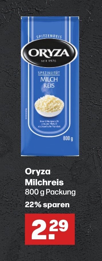 Handelshof Oryza Milchreis 800 g Packung Angebot