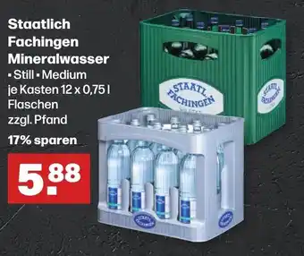 Handelshof Staatlich Fachingen Mineralwasser je Kasten 12 x 0,751 Angebot