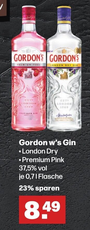 Handelshof Gordon w's Gin je 0,71 Flasche Angebot