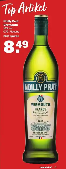 Handelshof Noilly Prat Vermouth 18% vol 0,751 Flasche Angebot