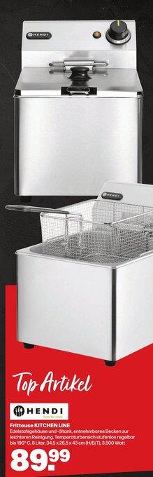 Handelshof HENDI Fritteuse KITCHEN LINE Angebot