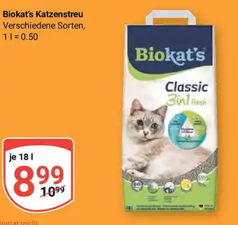 Globus Biokat's Katzenstreu Verschiedene Sorten, je 18 L Angebot