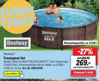 Lidl Bestway® Framepool-Set Modell ,,Steel Pro MaxTM DELUXE SERIESTM". Angebot