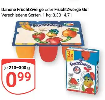 Globus Danone FruchtZwerge oder FruchtZwerge Go! Verschiedene Sorten, 210-300g Angebot