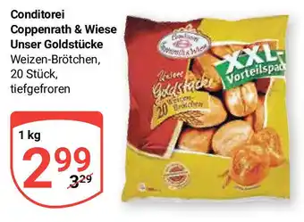 Globus Conditorei Coppenrath & Wiese Unser Goldstücke Weizen-Brötchen, 20 Stück, tiefgefroren 1 kg Angebot