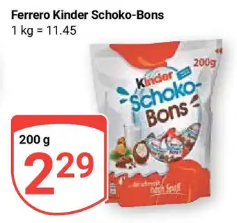 Globus Ferrero Kinder Schoko-Bons 200g Angebot