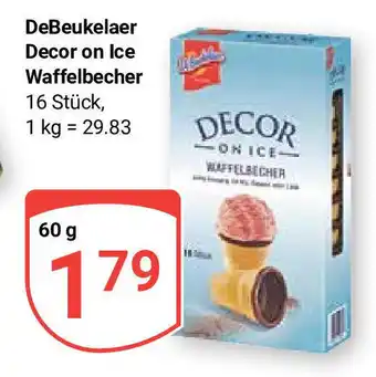 Globus DeBeukelaer Decor on Ice Waffelbecher 16 Stück, 60g Angebot