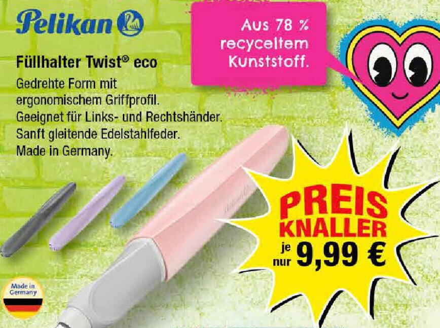 Ortloff Pelikan Füllhalter Twist® eco Angebot