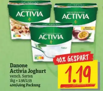 NP Discount Danone Activia Joghurt 400/460g Packung Angebot