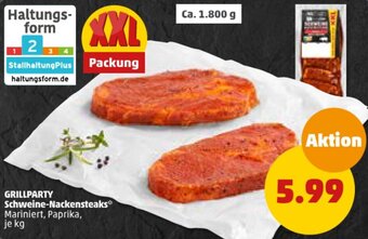 PENNY GRILLPARTY Schweine-Nackensteaks Angebot