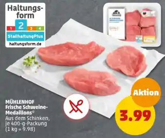 PENNY MÜHLENHOF Frische Schweine-Medaillons 400 g Packung Angebot