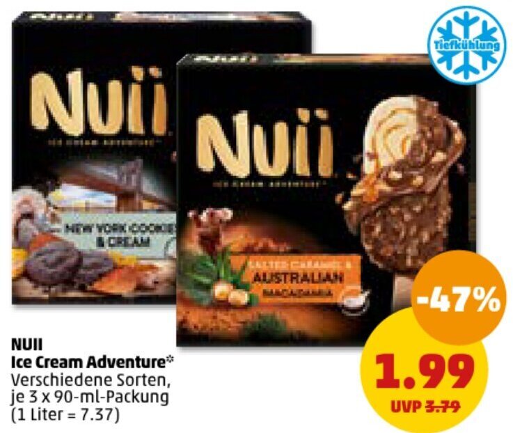 NUII Ice Cream Adventure 3 x 90mlPackung Angebot bei PENNY