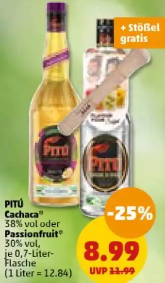 PENNY PITÚ Cachaca oder Passionfrucht 0,7-Liter-Flasche Angebot