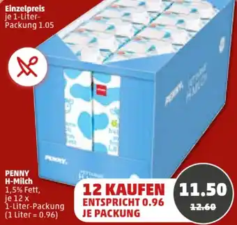 PENNY PENNY H-Milch 12 x 1-Liter-Packung Angebot