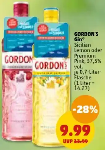 PENNY GORDON'S Gin 0,7-Liter-Flasche Angebot