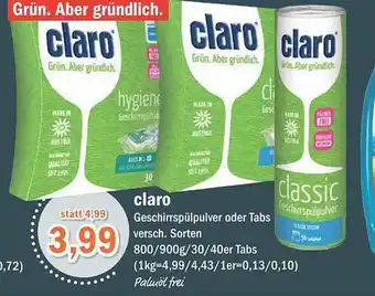 Aktiv Irma Claro Geschirrspülpulver Oder Tabs Angebot