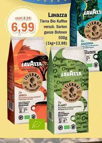 Aktiv Irma Lavazza Tierra Bio Kaffee Angebot