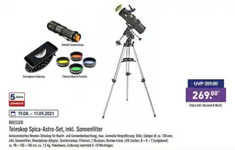 Aldi Nord Bresser Teleskop Spica-astro-set, Inkl. Sonnenfilter Angebot