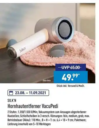 Aldi Nord Silk'n Hornhautentferner Vacupedi Angebot
