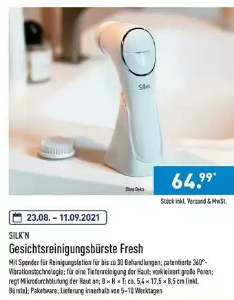 Aldi Nord Silk'n Gesichtsreinigungsbürste Fresh Angebot