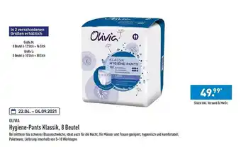 Aldi Nord Olivia Hygiene-pants Klassik Angebot