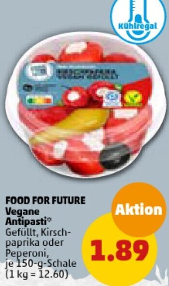 PENNY FOOD FOR FUTURE Vegane Antipasti 150-g-Schale Angebot