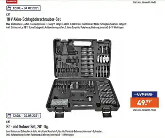 Aldi Nord Cat 18 V Akku-schlagbohrschrauber-set Angebot