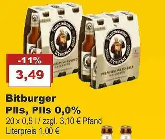 Bilgro Bitburger Pils, Pils 0.0% Angebot