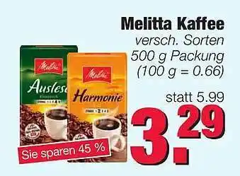 Edeka Scherer Melitta Kaffee Versch. Sorten Angebot