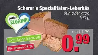 Edeka Scherer Scherer's Spezialitäten-leberkäs Angebot